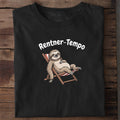 Unisex Bio-T-Shirt von Beyond Humor mit gemütlichem Faultier und dem Spruch 'Rentner-Tempo'