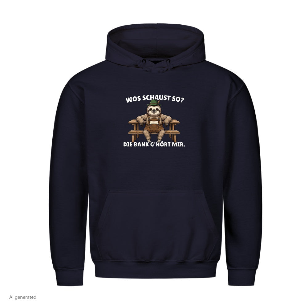 Die Bank gehört mir Wiesn Hoodie in Navy