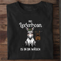 Lederhosn in da Wäsch Wiesn T-Shirt in Schwarz