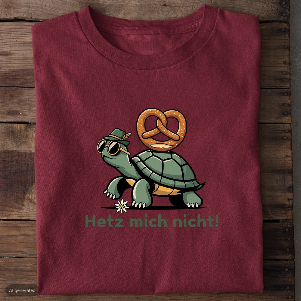 Hetz mich nicht Wiesn T-Shirt in Burgunder