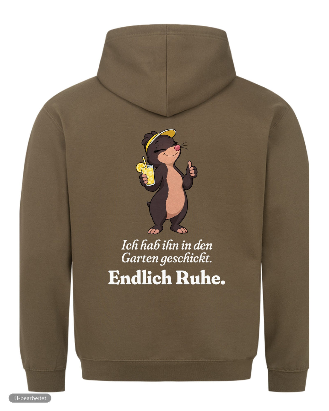 In den Garten geschickt Partnerlook Hoodies: Rückendruck, Hoodie für sie in Oliv