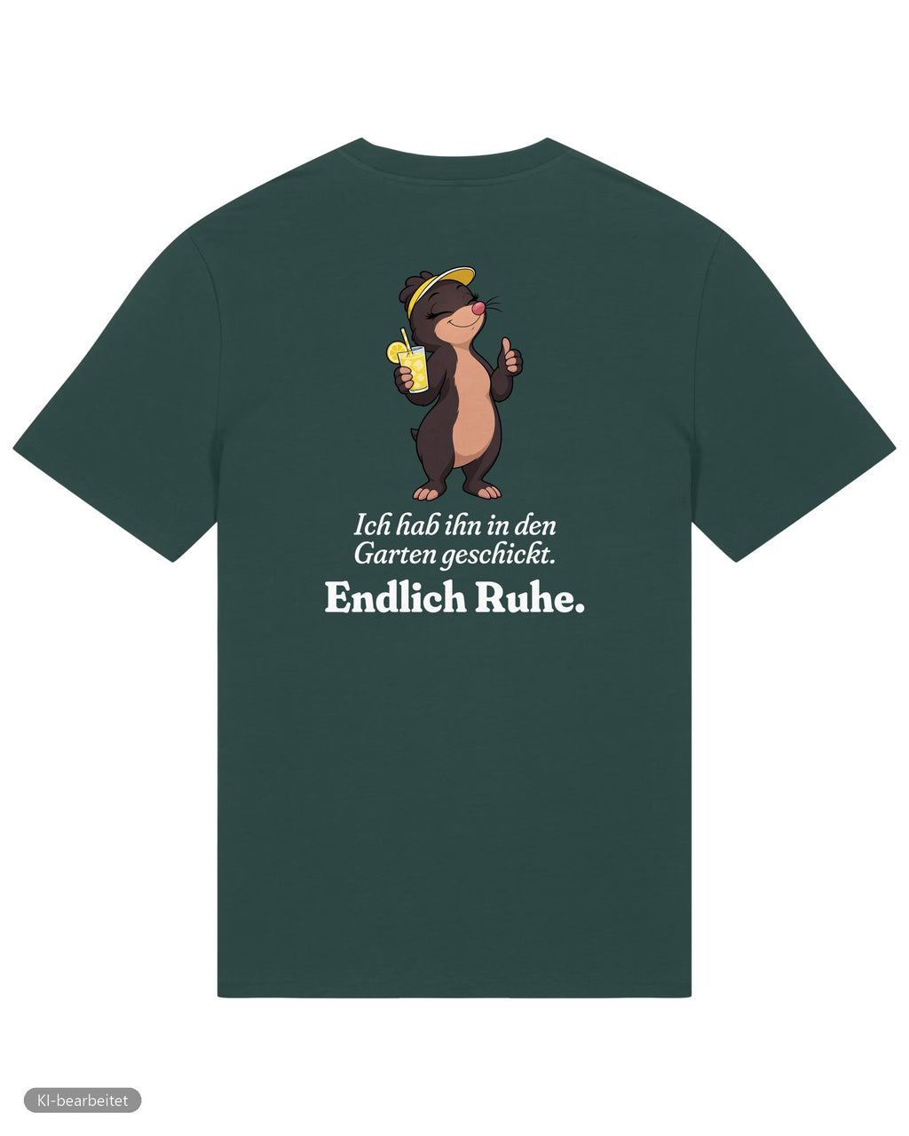 In den Garten geschickt Partnerlook T-Shirts: Rückendruck, Shirt für sie in Grün
