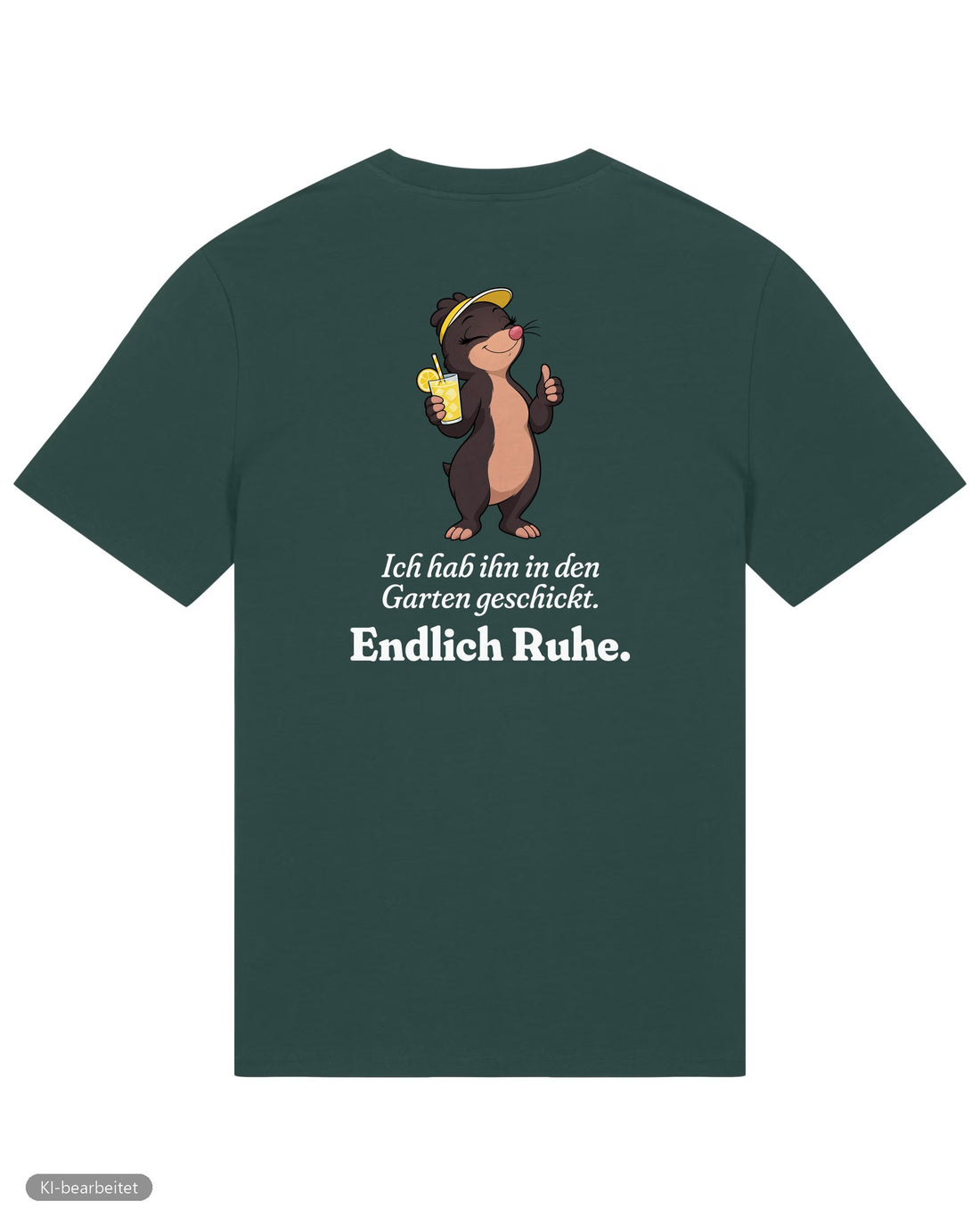 In den Garten geschickt Partnerlook T-Shirts: Rückendruck, Shirt für sie in Grün