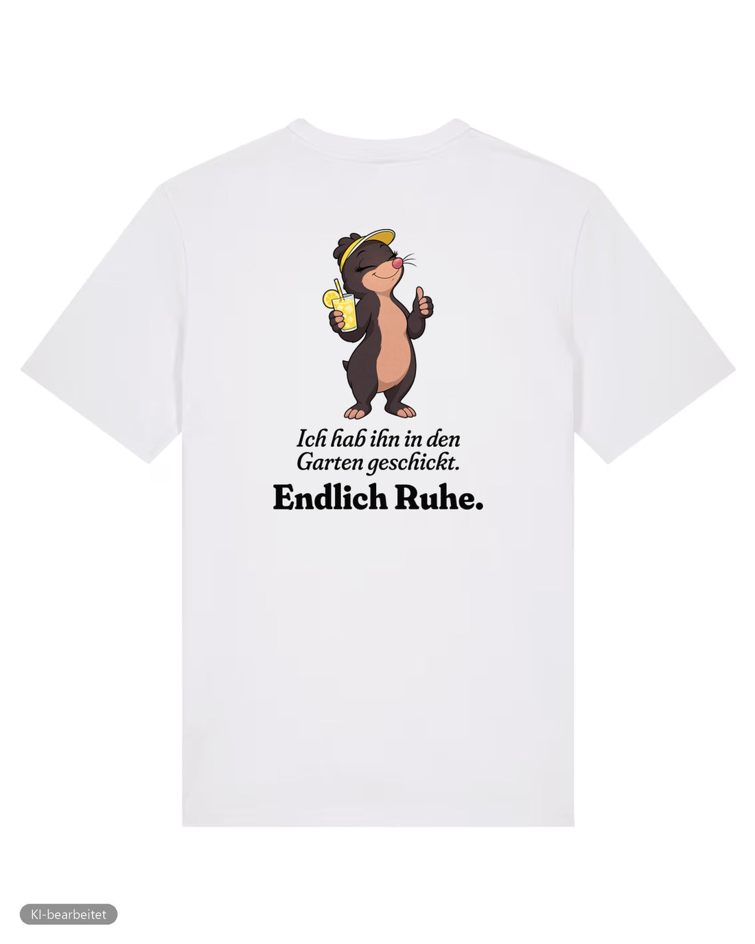 In den Garten geschickt Partnerlook T-Shirts: Rückendruck, Shirt für sie in Weiß