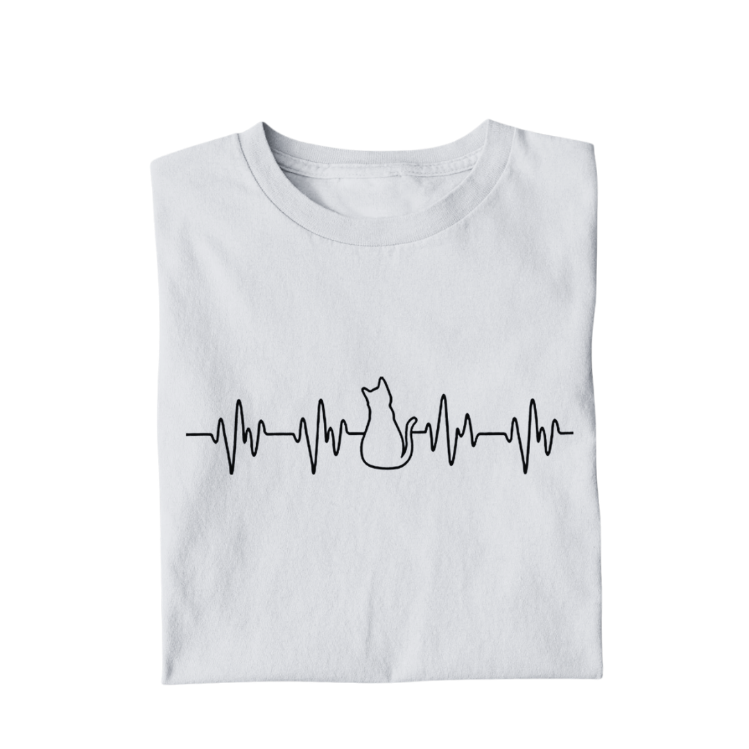 Katzen Herzschlag T-Shirt