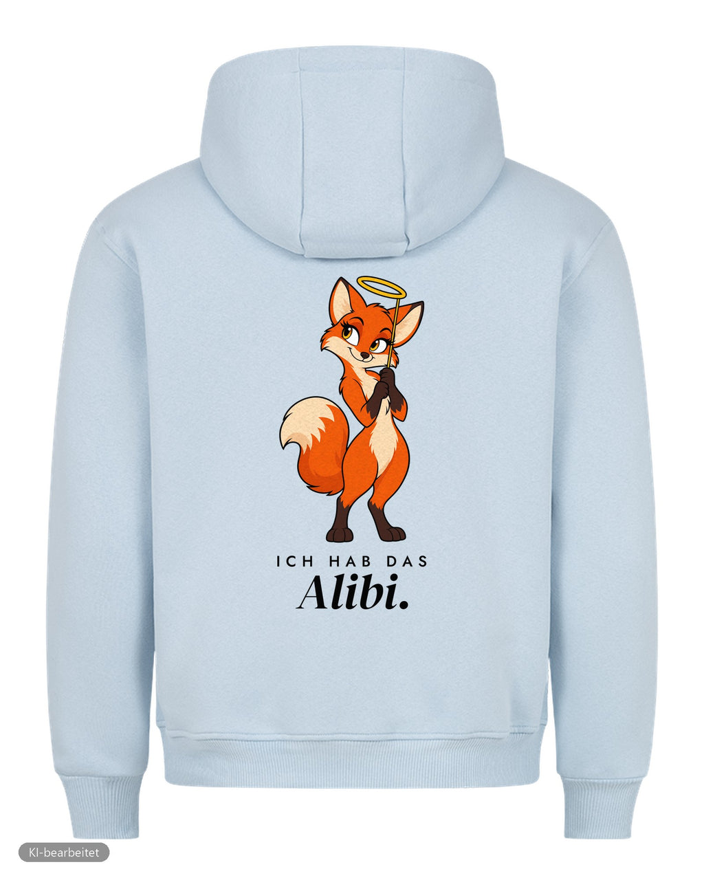 Idee und Alibi Partnerlook Hoodies: Rückendruck, Hoodie für ihn in Babyblau