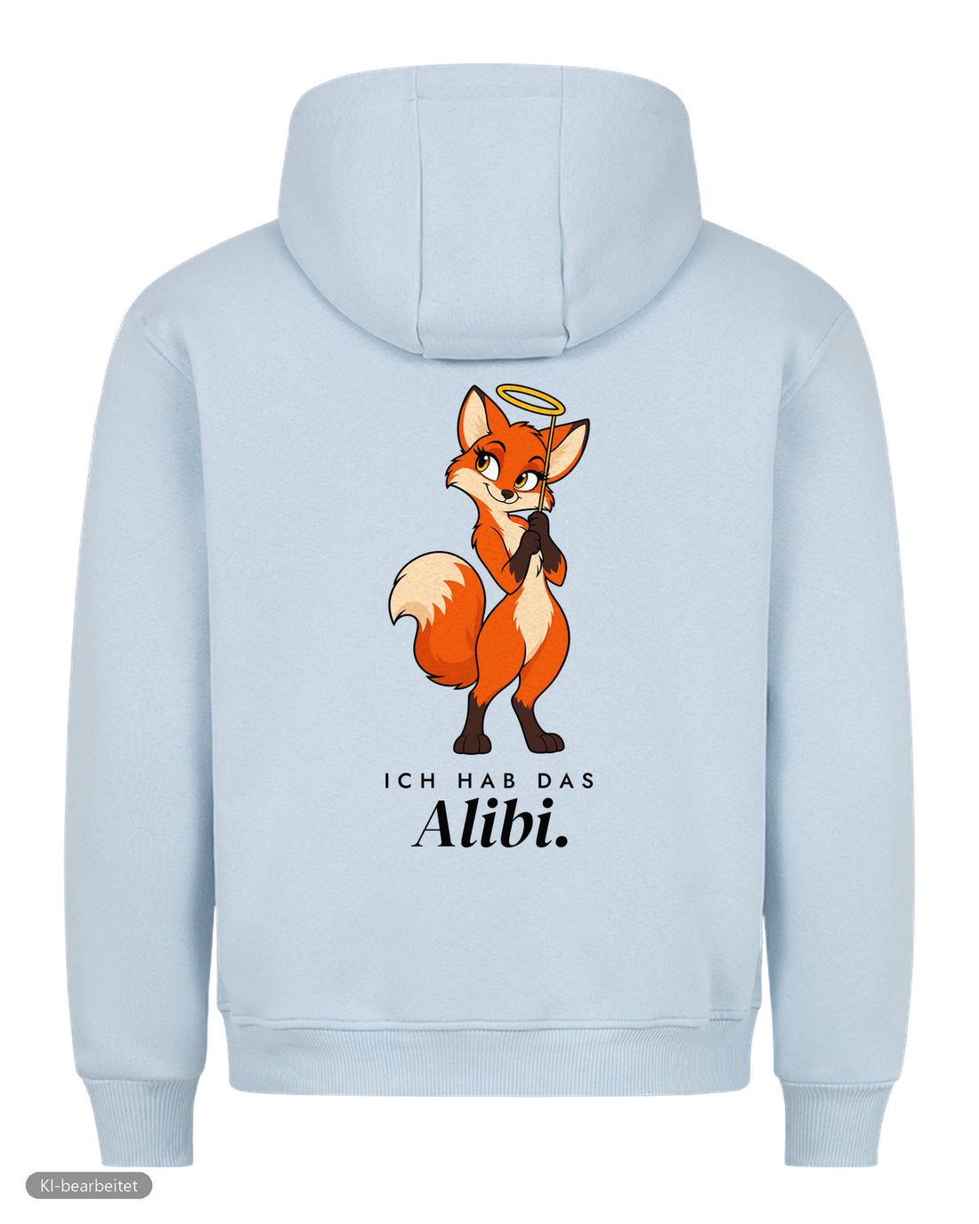 Idee und Alibi Partnerlook Hoodies: Rückendruck, Hoodie für ihn in Babyblau
