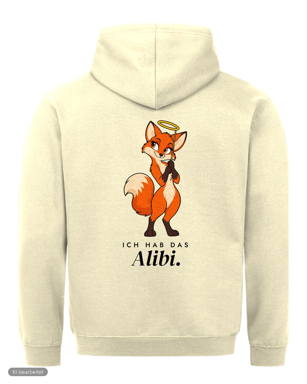 Idee und Alibi Partnerlook Hoodies: Rückendruck, Hoodie für ihn in Beige