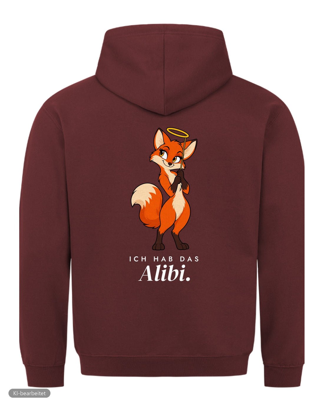 Idee und Alibi Partnerlook Hoodies: Rückendruck, Hoodie für ihn in Burgunder