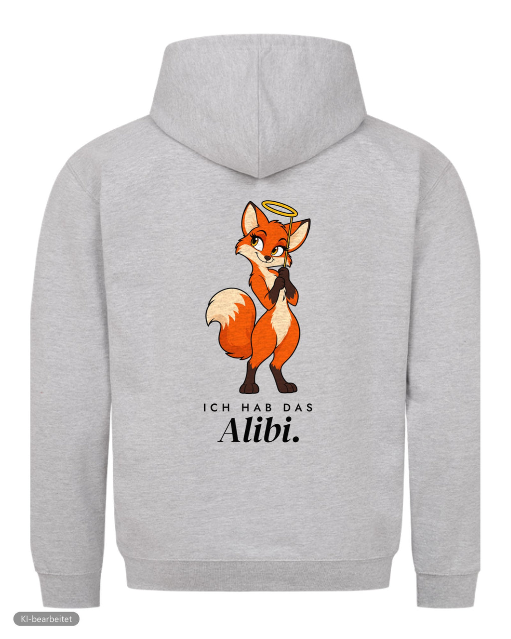 Idee und Alibi Partnerlook Hoodies: Rückendruck, Hoodie für ihn in Grau