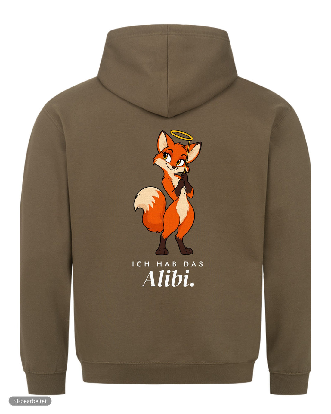 Idee und Alibi Partnerlook Hoodies: Rückendruck, Hoodie für ihn in Oliv