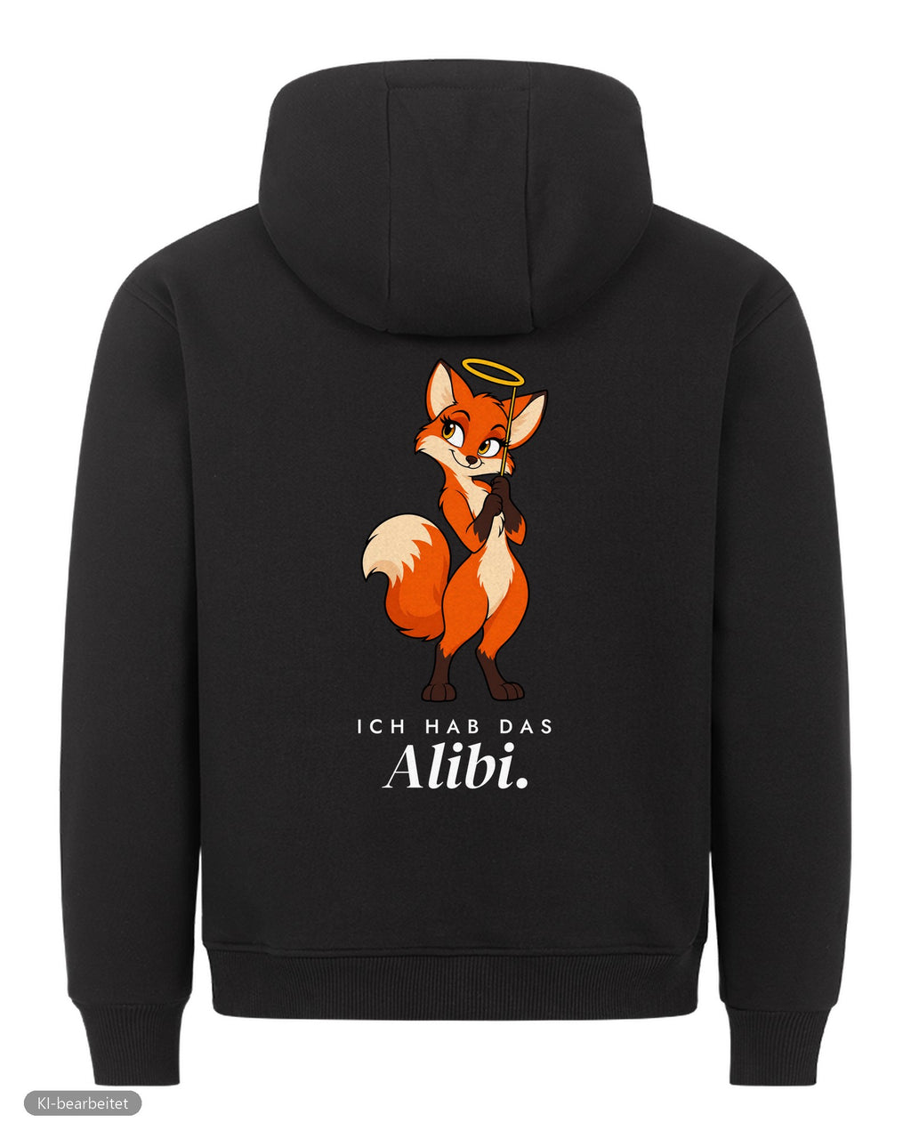 Idee und Alibi Partnerlook Hoodies: Rückendruck, Hoodie für ihn in Schwarz