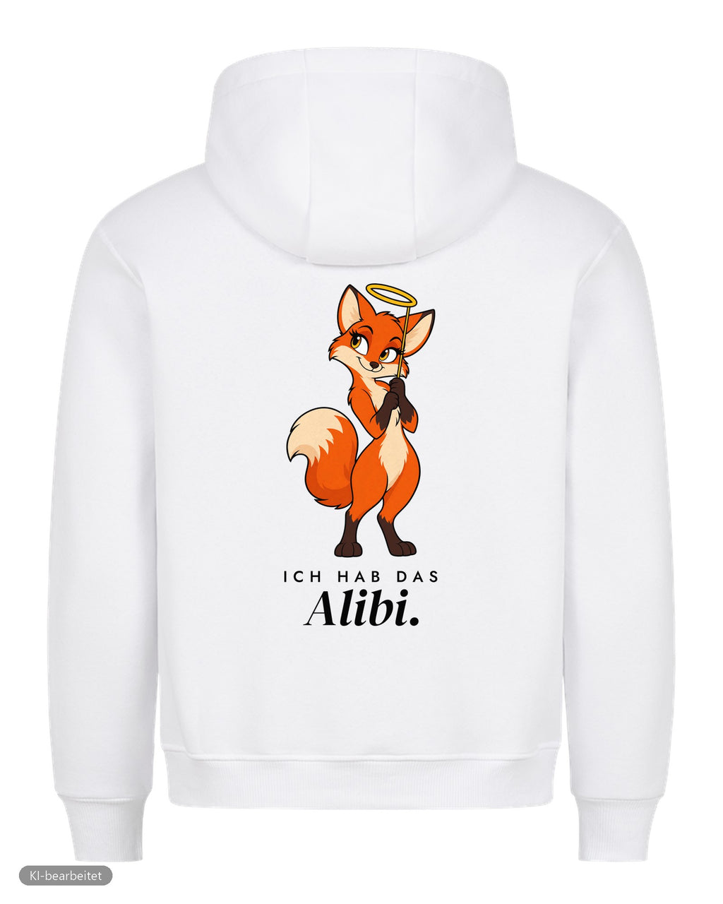 Idee und Alibi Partnerlook Hoodies: Rückendruck, Hoodie für ihn in Weiß