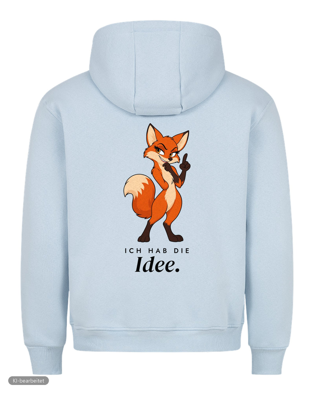 Idee und Alibi Partnerlook Hoodies: Rückendruck, Hoodie für sie in Babyblau