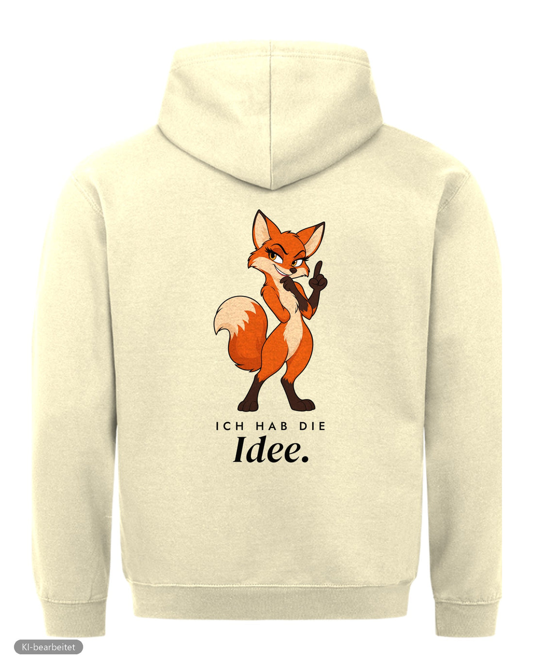 Idee und Alibi Partnerlook Hoodies: Rückendruck, Hoodie für sie in Beige