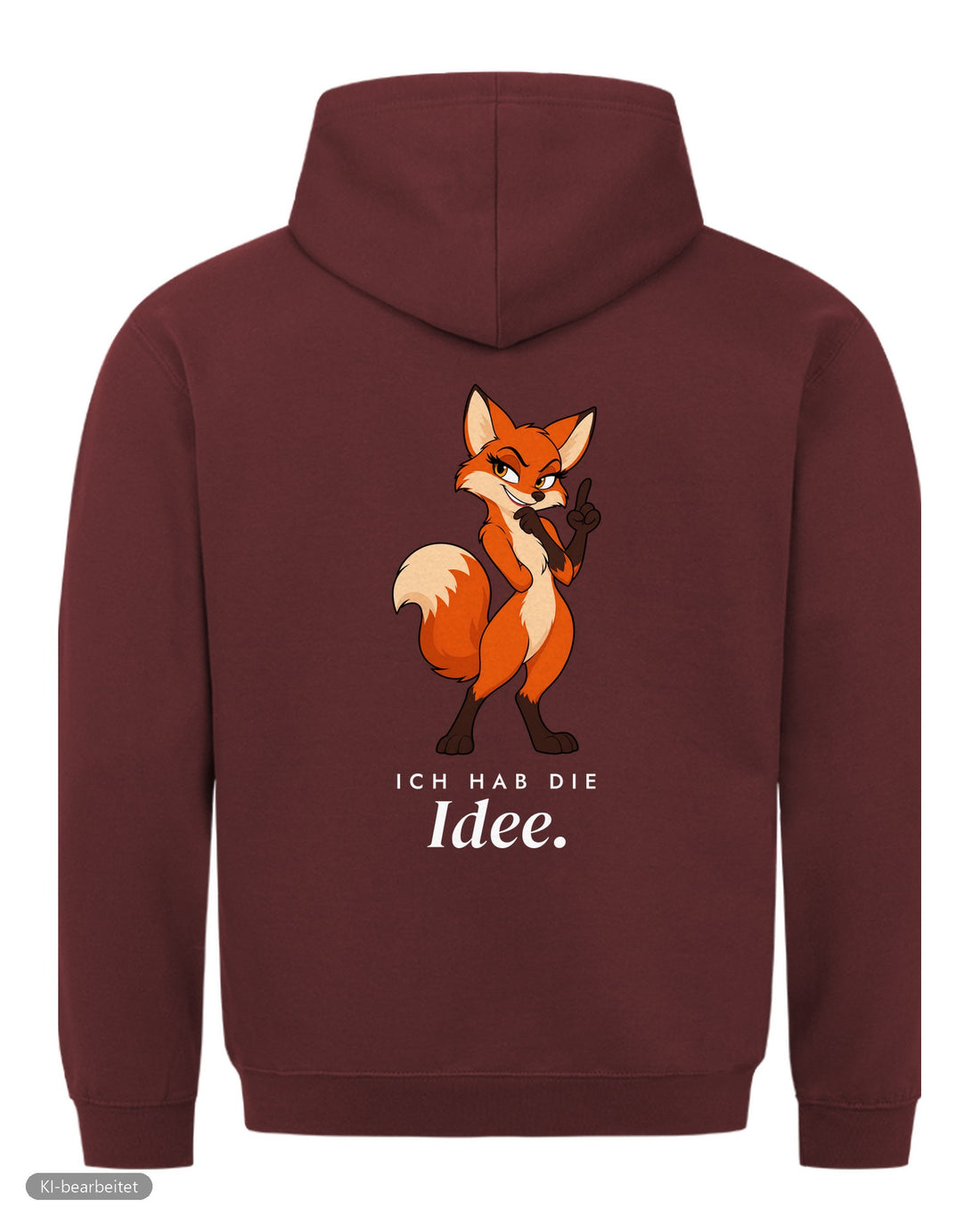 Idee und Alibi Partnerlook Hoodies: Rückendruck, Hoodie für sie in Burgunder