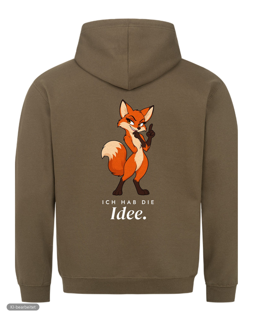 Idee und Alibi Partnerlook Hoodies: Rückendruck, Hoodie für sie in Oliv