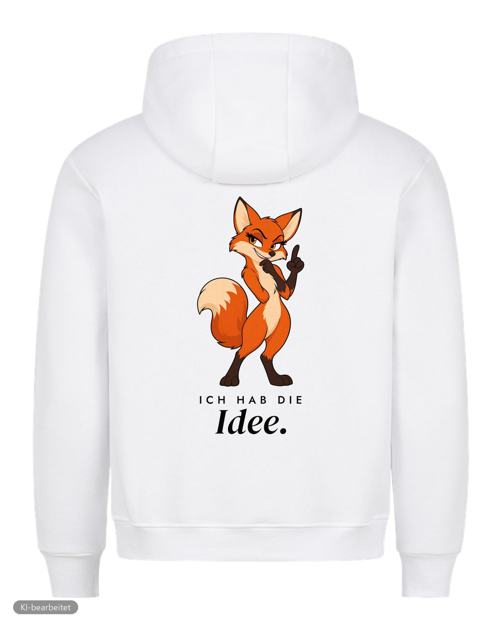 Idee und Alibi Partnerlook Hoodies: Rückendruck, Hoodie für sie in Weiß