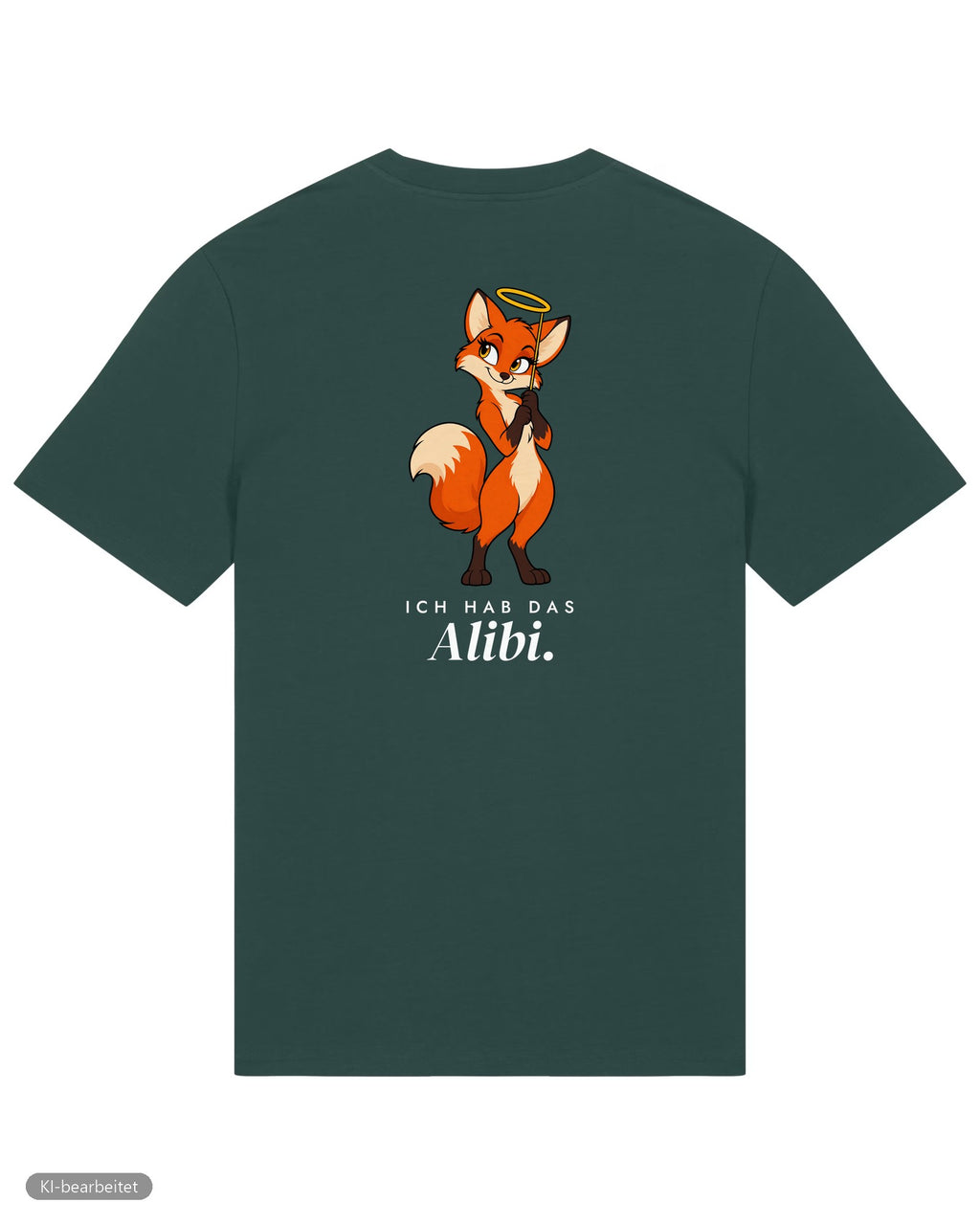 Idee und Alibi Partnerlook T-Shirts: Rückendruck, Shirt für ihn in Grün