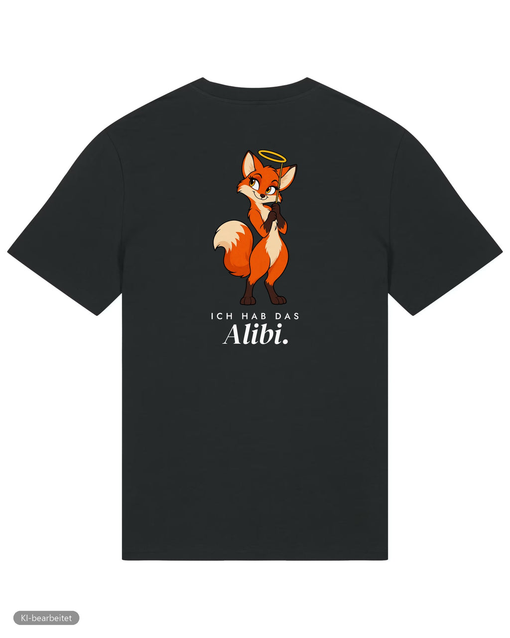 Idee und Alibi Partnerlook T-Shirts: Rückendruck, Shirt für ihn in Schwarz