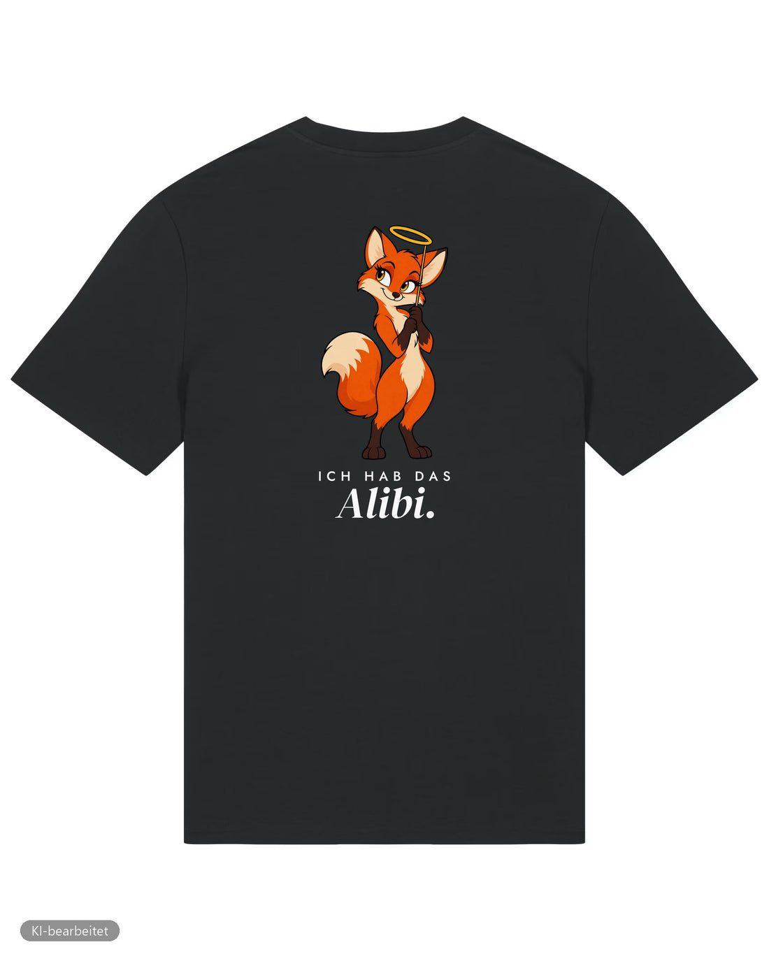Idee und Alibi Partnerlook T-Shirts: Rückendruck, Shirt für ihn in Schwarz