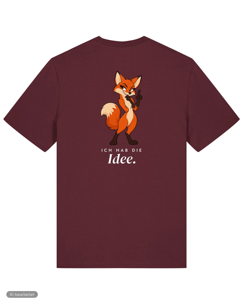 Idee und Alibi Partnerlook T-Shirts: Rückendruck, Shirt für sie in Burgunder