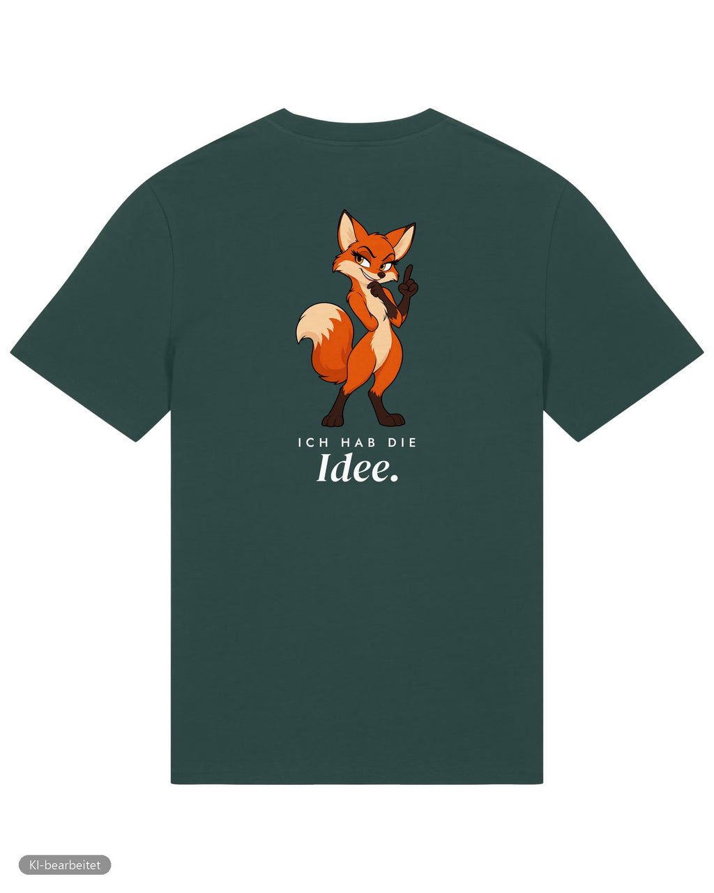 Idee und Alibi Partnerlook T-Shirts: Rückendruck, Shirt für sie in Grün