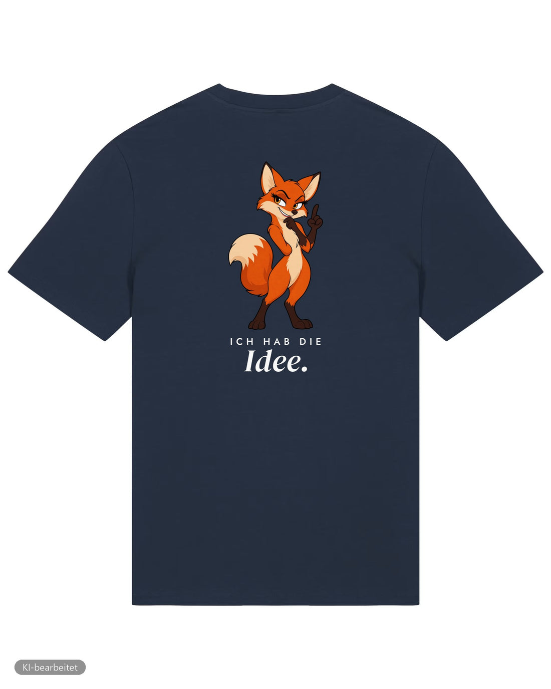 Idee und Alibi Partnerlook T-Shirts: Rückendruck, Shirt für sie in Navy