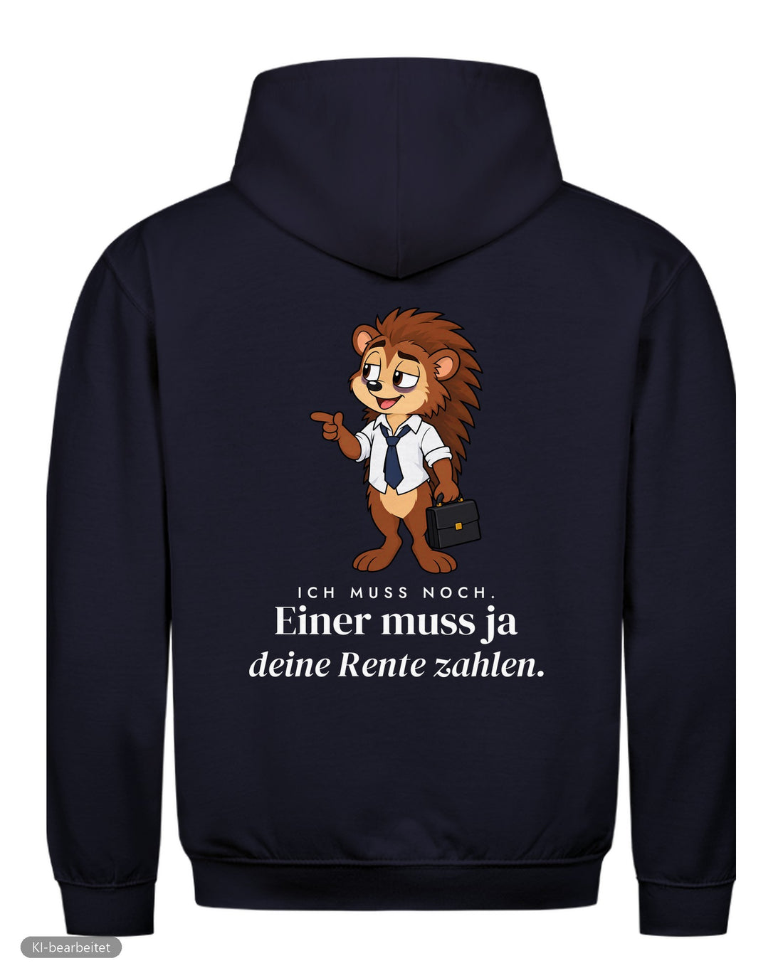 Ich bin in Rente, du nicht Partnerlook Hoodies: Rückendruck, Hoodie für ihn in Navy