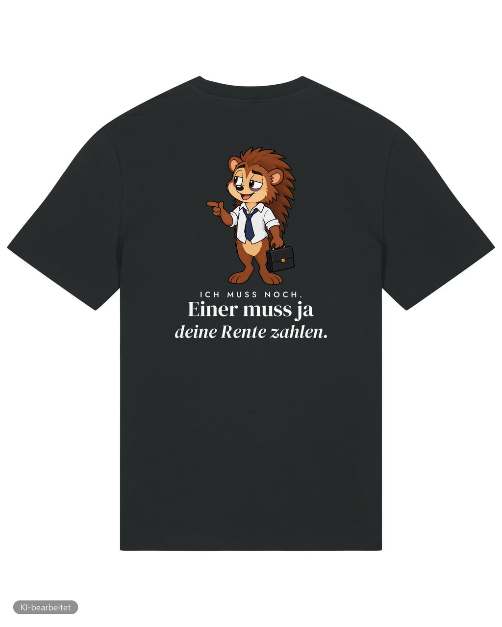Ich bin in Rente, du nicht Partnerlook T-Shirts: Rückendruck, Shirt für ihn in Schwarz