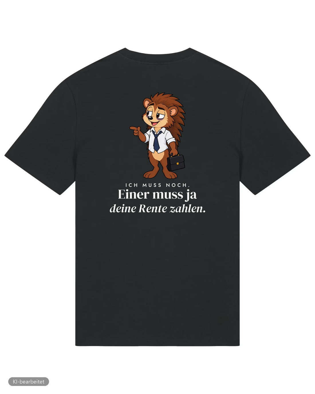 Ich bin in Rente, du nicht Partnerlook T-Shirts: Rückendruck, Shirt für ihn in Schwarz