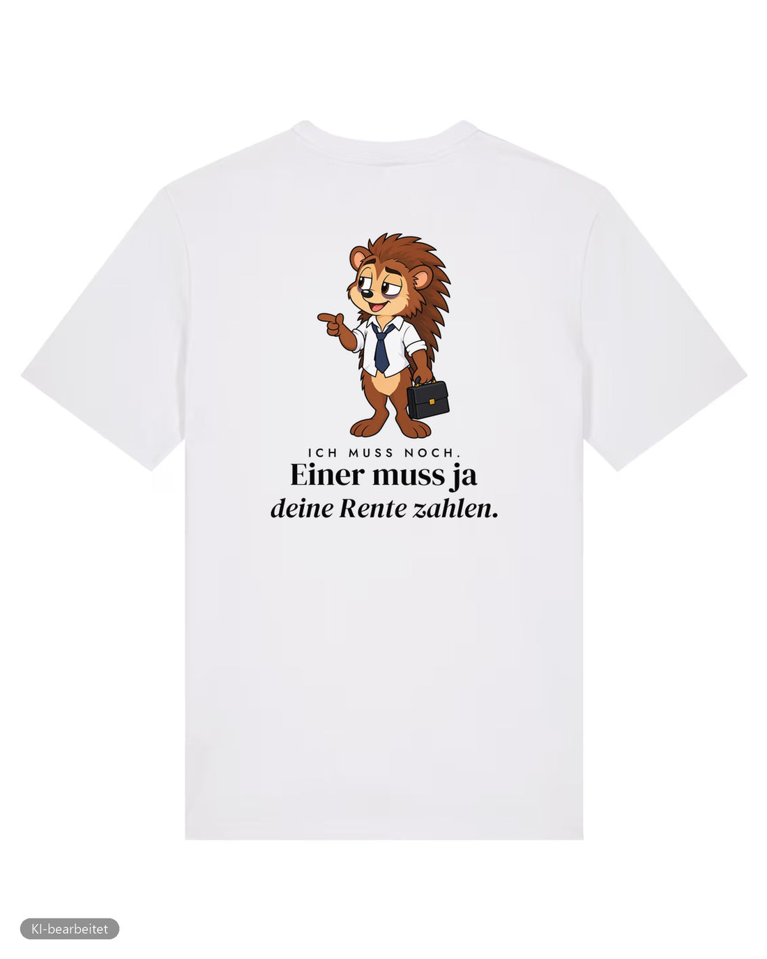 Ich bin in Rente, du nicht Partnerlook T-Shirts: Rückendruck, Shirt für ihn in Weiß