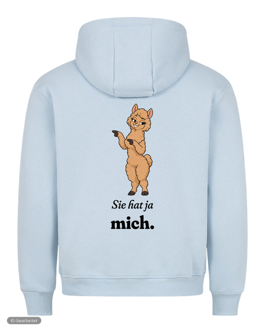 Keine Therapie, sie hat ja mich Partnerlook Hoodies: Rückendruck, Hoodie für ihn in Babyblau