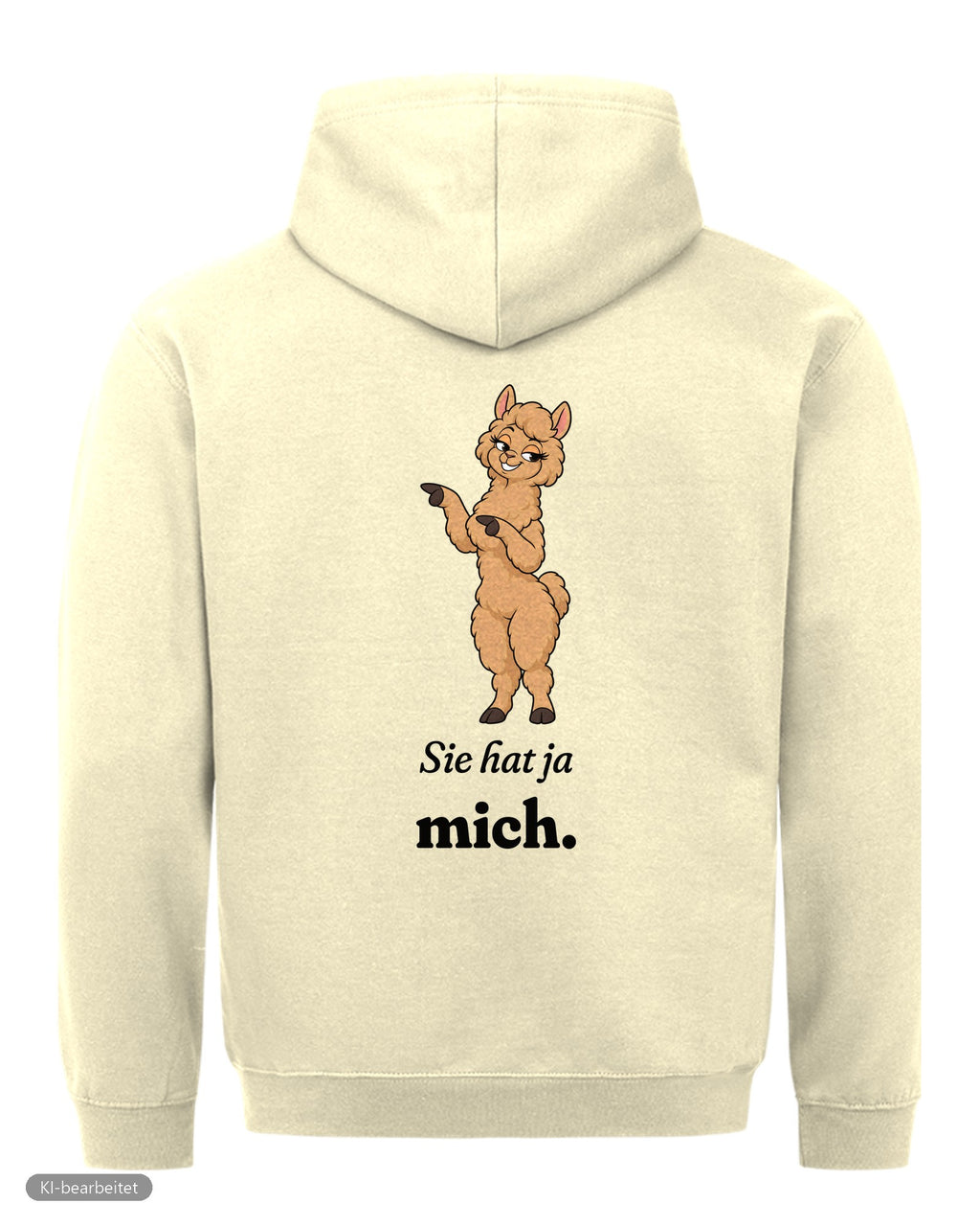 Keine Therapie, sie hat ja mich Partnerlook Hoodies: Rückendruck, Hoodie für ihn in Beige