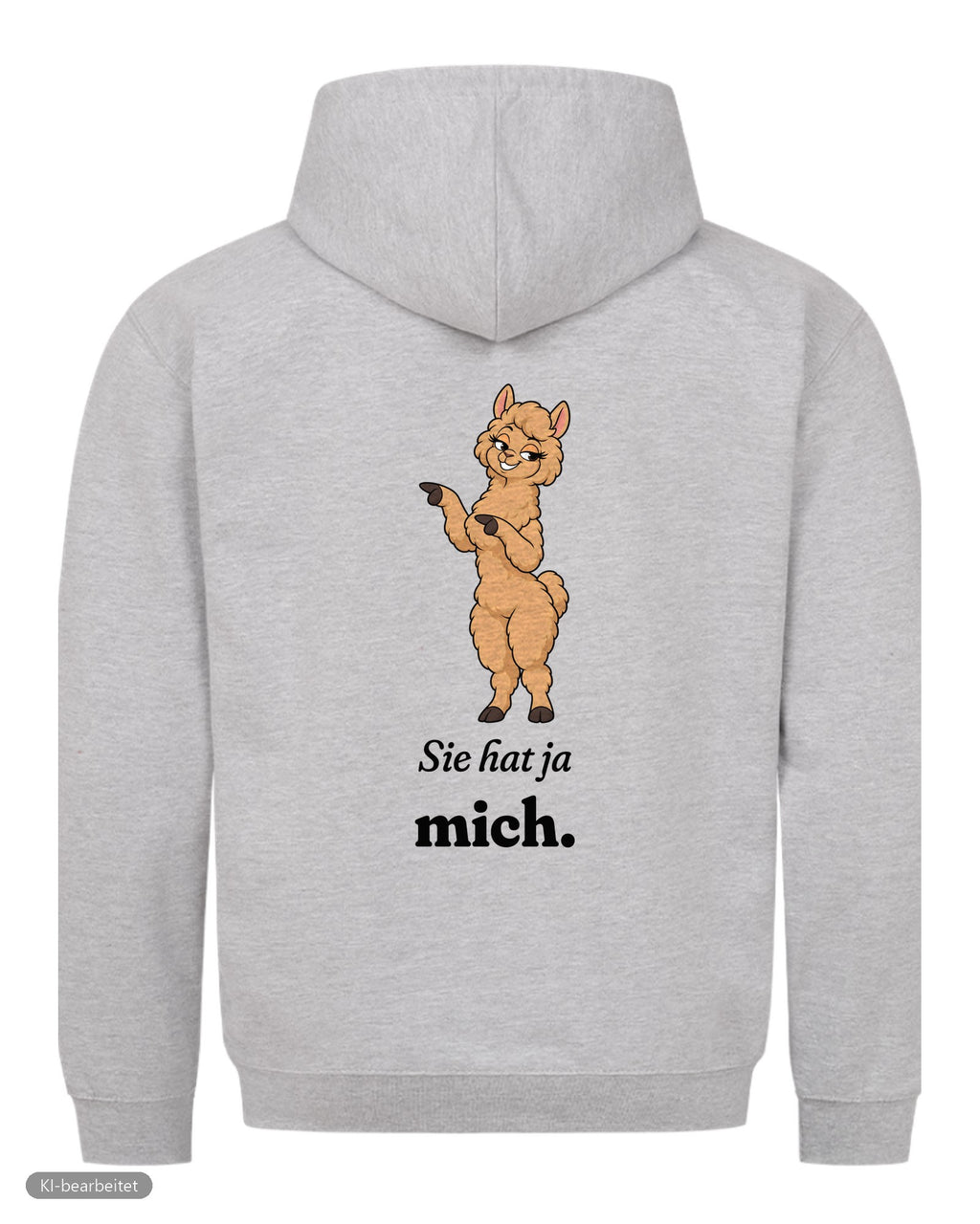 Keine Therapie, sie hat ja mich Partnerlook Hoodies: Rückendruck, Hoodie für ihn in Grau