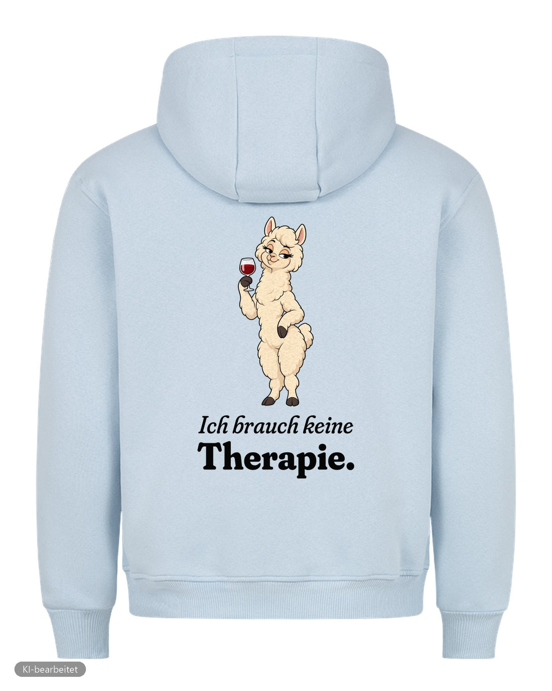 Keine Therapie, sie hat ja mich Partnerlook Hoodies: Rückendruck, Hoodie für sie in Babyblau