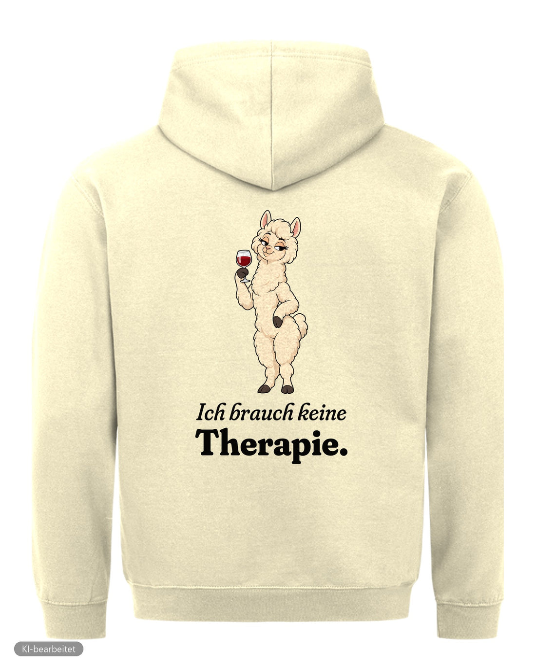 Keine Therapie, sie hat ja mich Partnerlook Hoodies: Rückendruck, Hoodie für sie in Beige