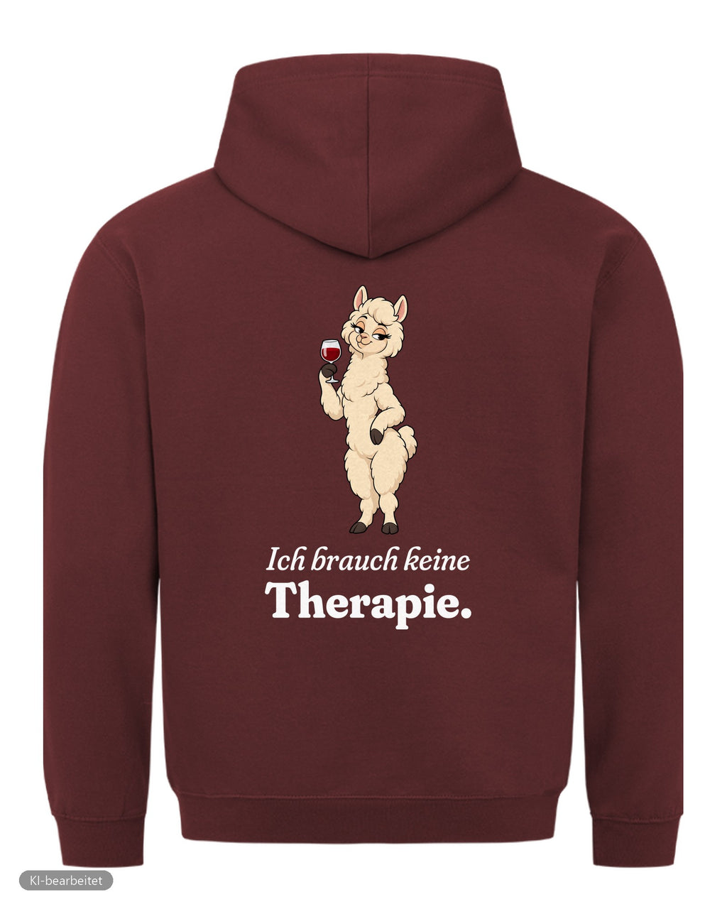 Keine Therapie, sie hat ja mich Partnerlook Hoodies: Rückendruck, Hoodie für sie in Burgunder