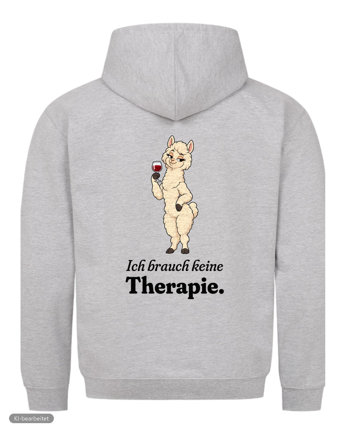 Keine Therapie, sie hat ja mich Partnerlook Hoodies: Rückendruck, Hoodie für sie in Grau