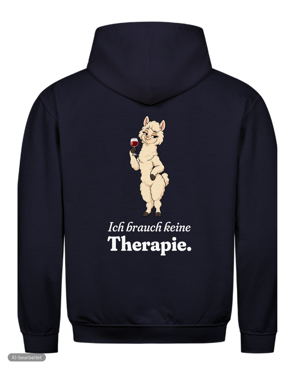 Keine Therapie, sie hat ja mich Partnerlook Hoodies: Rückendruck, Hoodie für sie in Navy