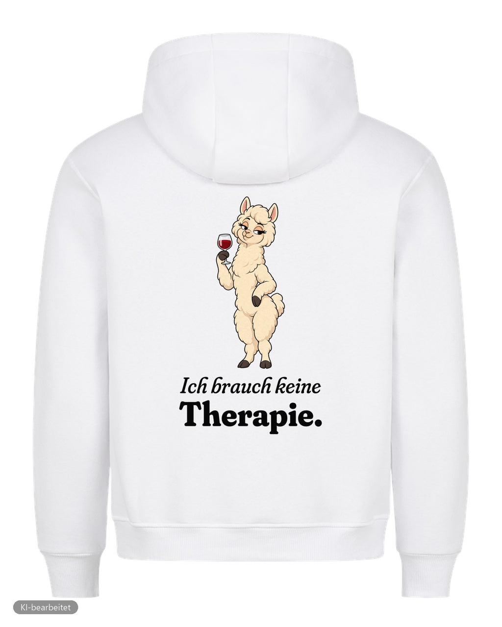 Keine Therapie, sie hat ja mich Partnerlook Hoodies: Rückendruck, Hoodie für sie in Weiß
