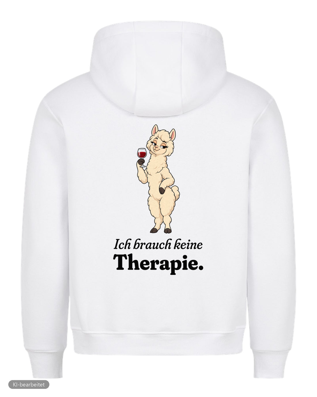 Keine Therapie, sie hat ja mich Partnerlook Hoodies: Rückendruck, Hoodie für sie in Weiß