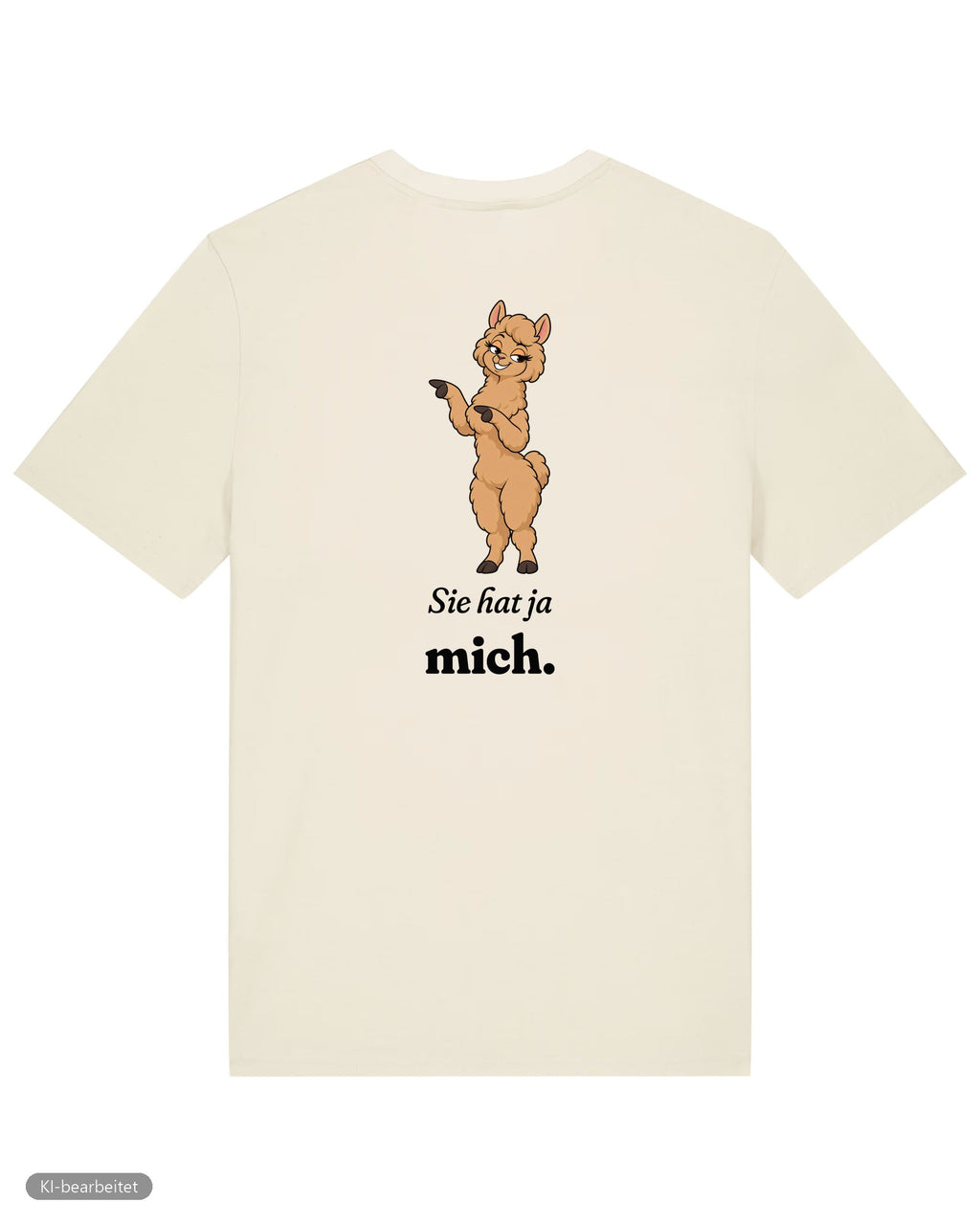 Keine Therapie, sie hat ja mich Partnerlook T-Shirts: Rückendruck, Shirt für ihn in Beige