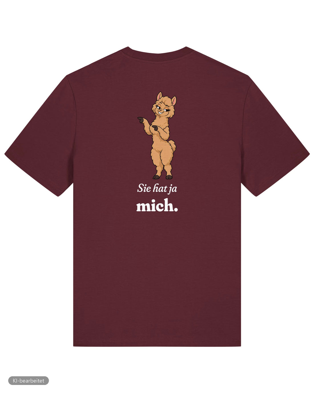 Keine Therapie, sie hat ja mich Partnerlook T-Shirts: Rückendruck, Shirt für ihn in Burgunder