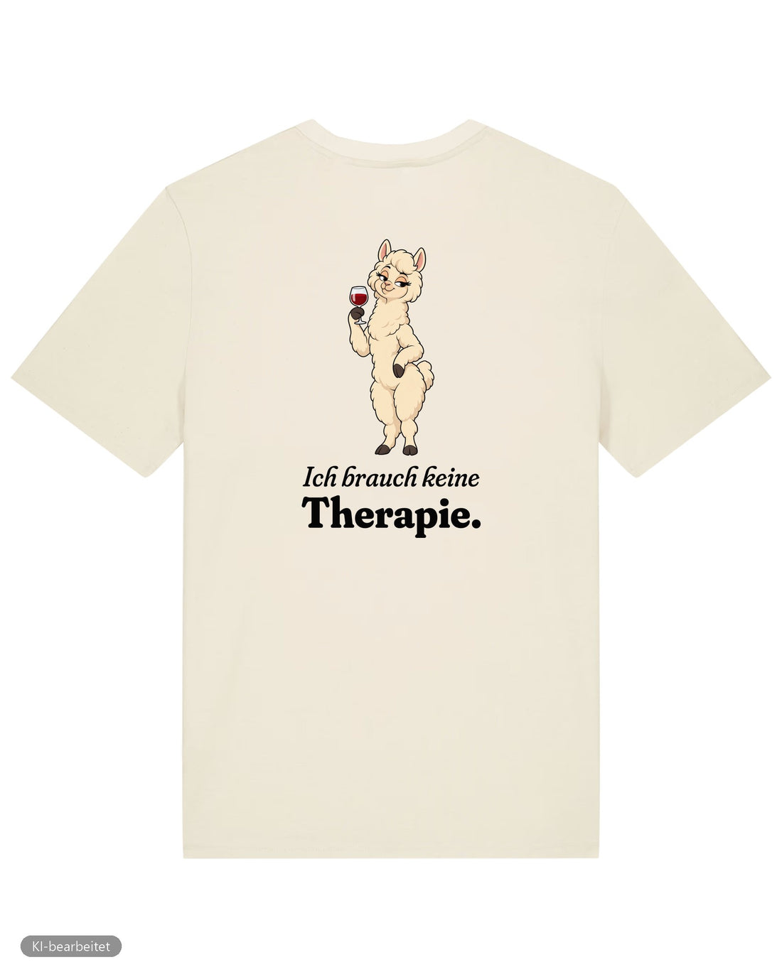 Keine Therapie, sie hat ja mich Partnerlook T-Shirts: Rückendruck, Shirt für sie in Beige