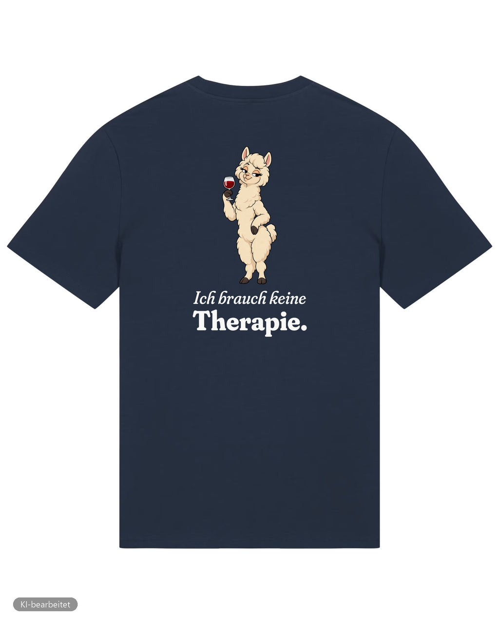 Keine Therapie, sie hat ja mich Partnerlook T-Shirts: Rückendruck, Shirt für sie in Navy