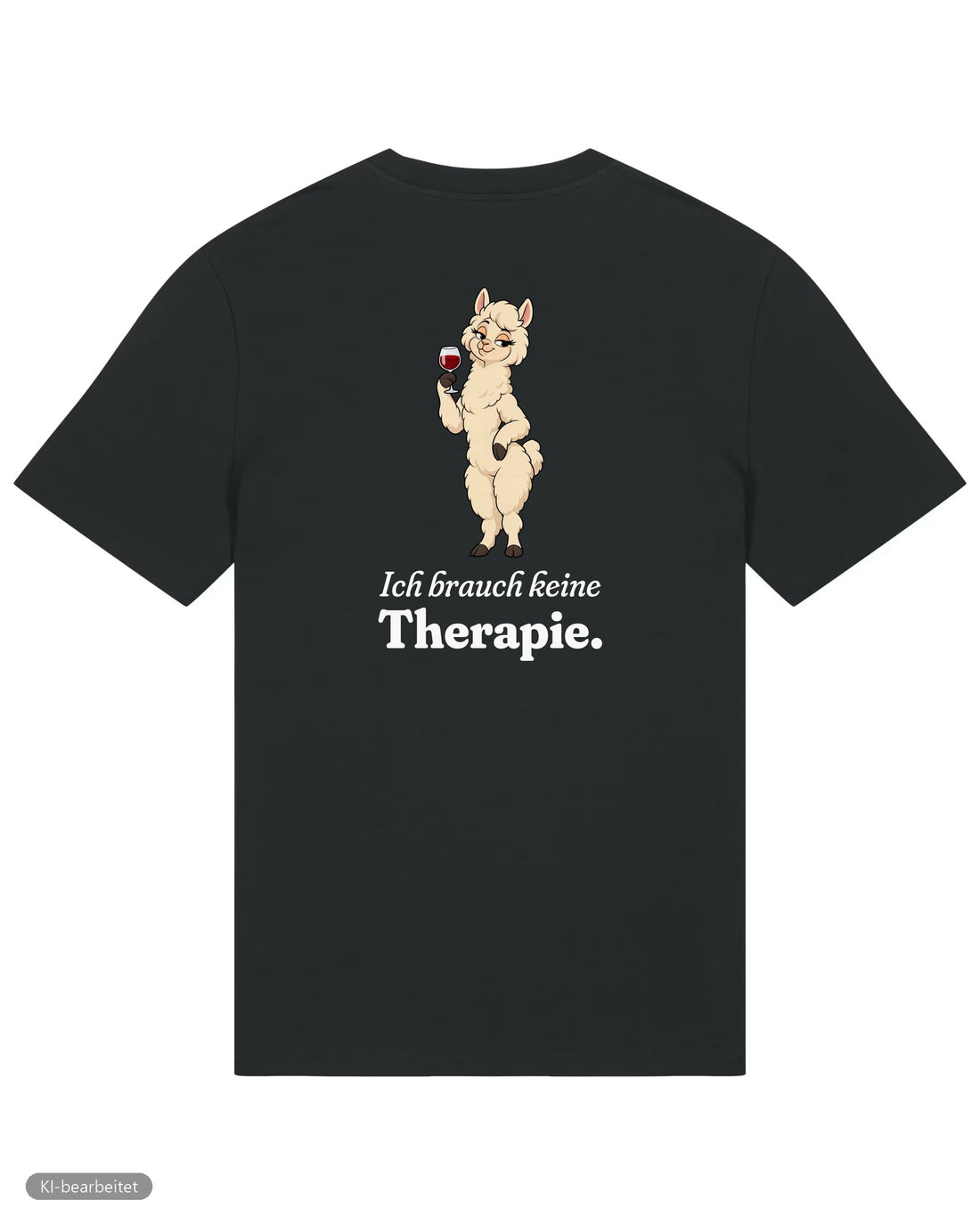 Keine Therapie, sie hat ja mich Partnerlook T-Shirts: Rückendruck, Shirt für sie in Schwarz
