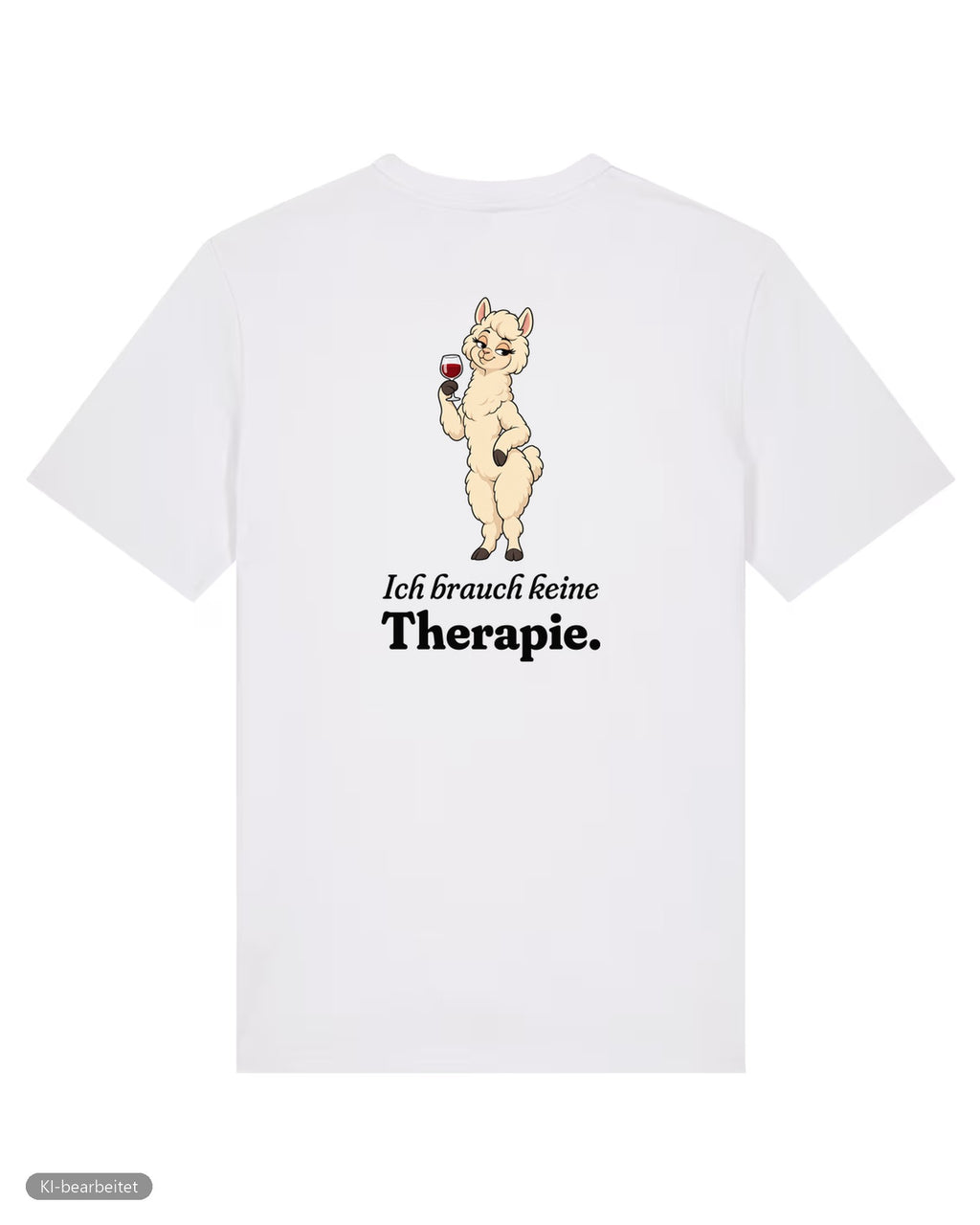 Keine Therapie, sie hat ja mich Partnerlook T-Shirts: Rückendruck, Shirt für sie in Weiß