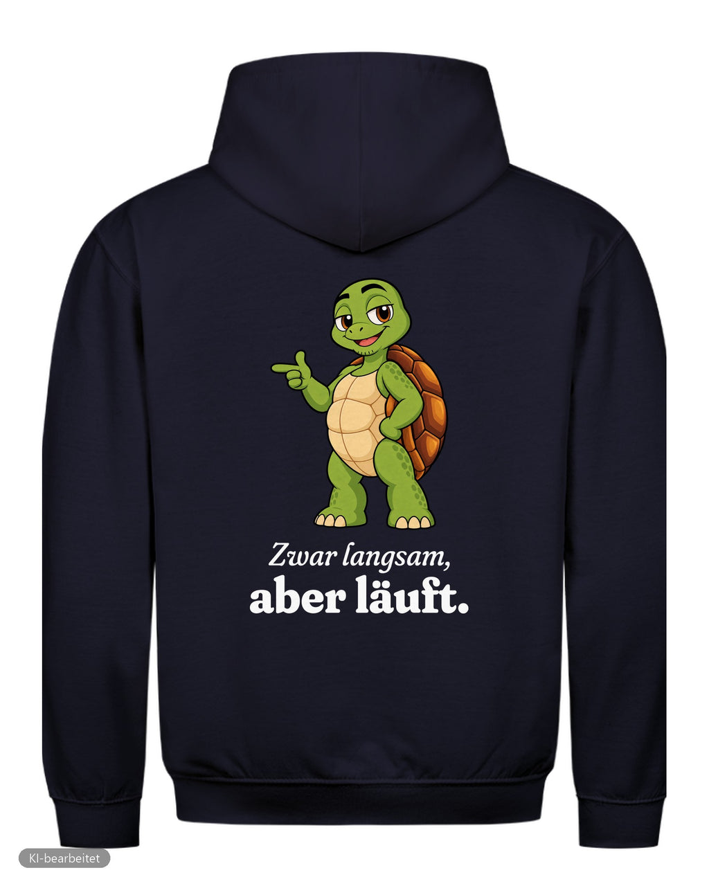 Läuft bei uns Partnerlook Hoodies: Rückendruck, Hoodie für ihn in Navy