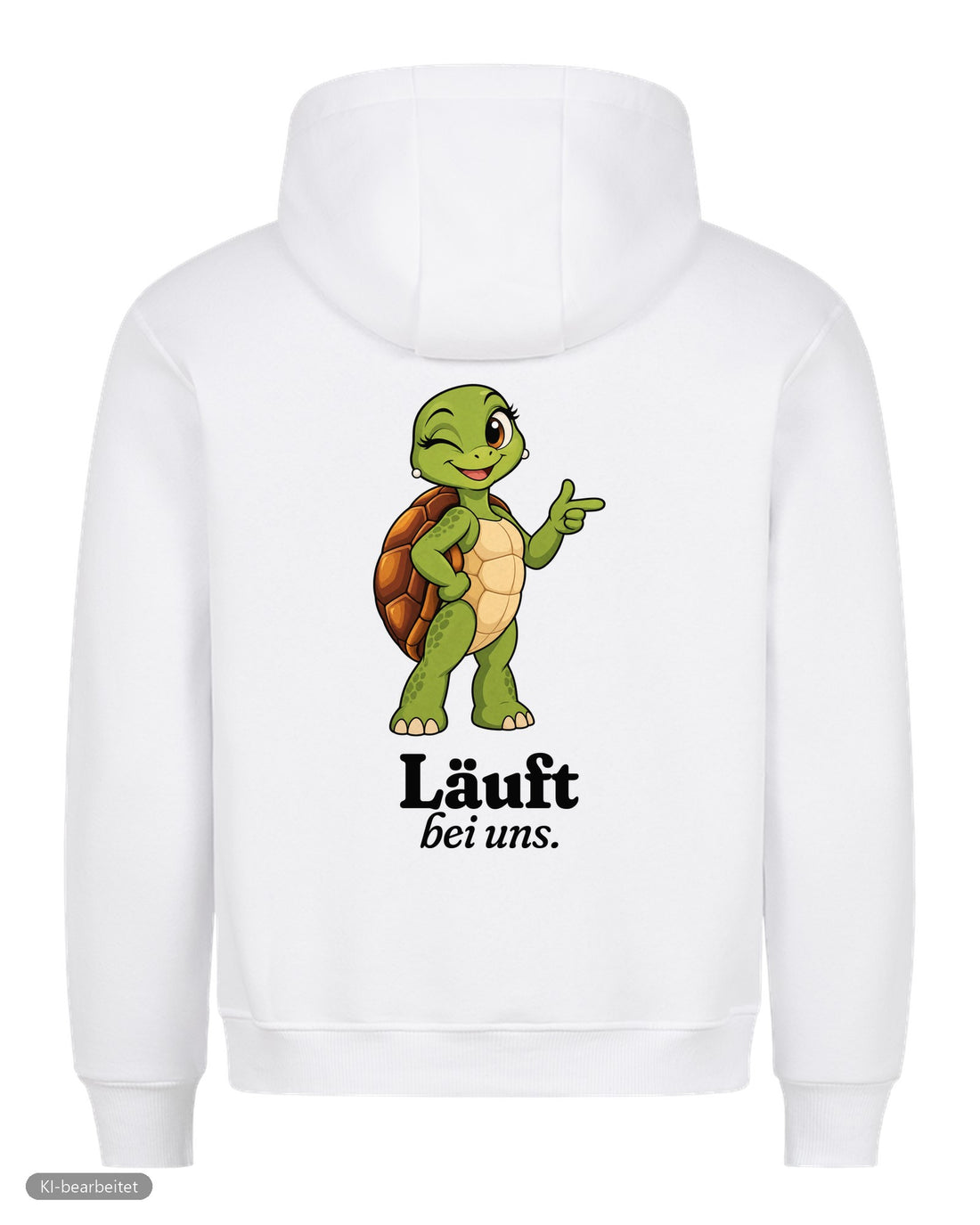 Läuft bei uns Partnerlook Hoodies: Rückendruck, Hoodie für sie in Weiß